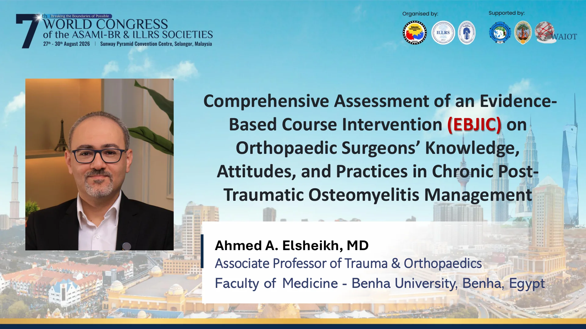 EBJIC Clinical Evidence Study — Slide 1 of 20 (Prof. Ahmed Elsheikh)